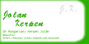 jolan kerpen business card